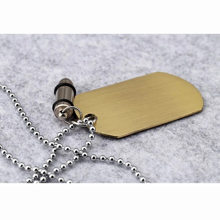 Mannenketting Dog Tag met kogel Mannenaccessoire met army ketting, dog tag en kogel hanger