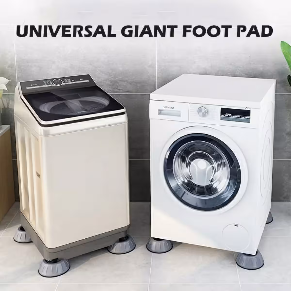 Grijze rubberen steun voor het verminderen van drogertrillingen