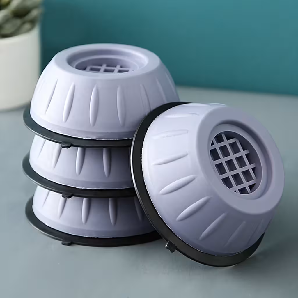 Rubberen anti-trillingsvoetjes voor wasmachine en droger – set van 4, geluids- en antislip