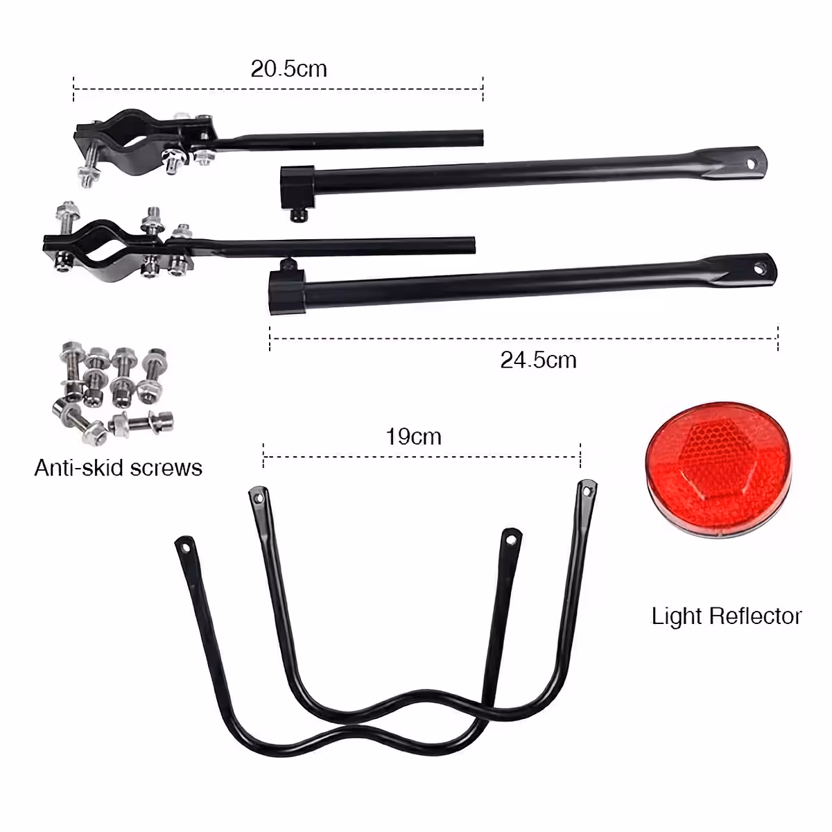 Fietsbaggagedrager met snelle zadelpen montage