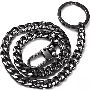Unisex broekketting – zwart metalen accessoire voor jeans, kinderen en volwassenen
