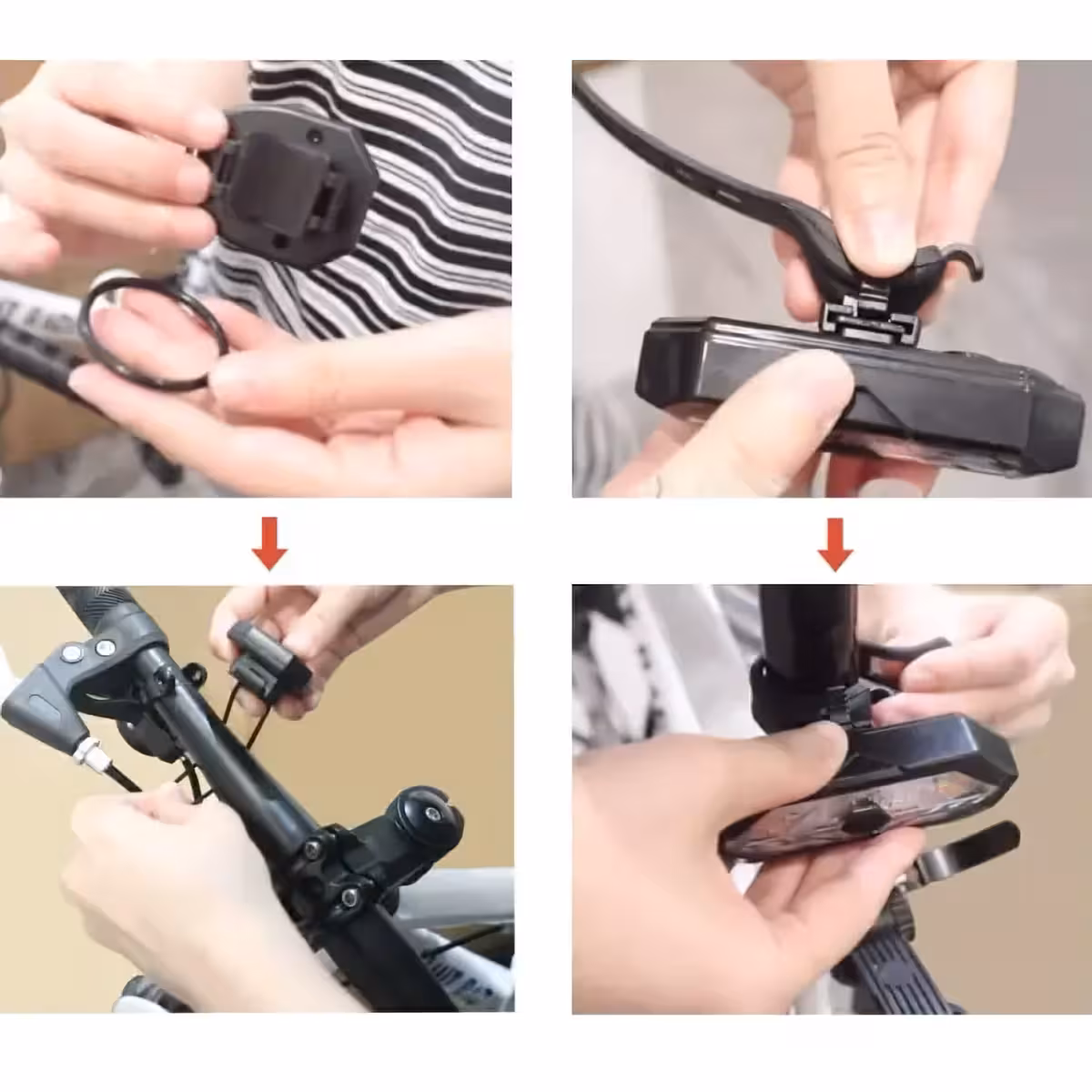 Achterlichtsignaleringsset voor fiets met afstandsbediening