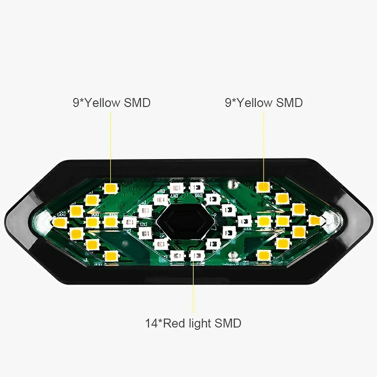 Waterdichte fietsrichtingaanwijzer IP65 Waterdichte LED-lamp, ideaal voor slecht weer