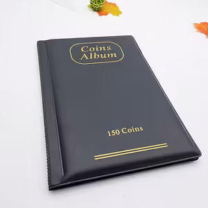 Muntverzamelalbum – Ringband met 150 vakken voor numismatiek, postzegels en tokens