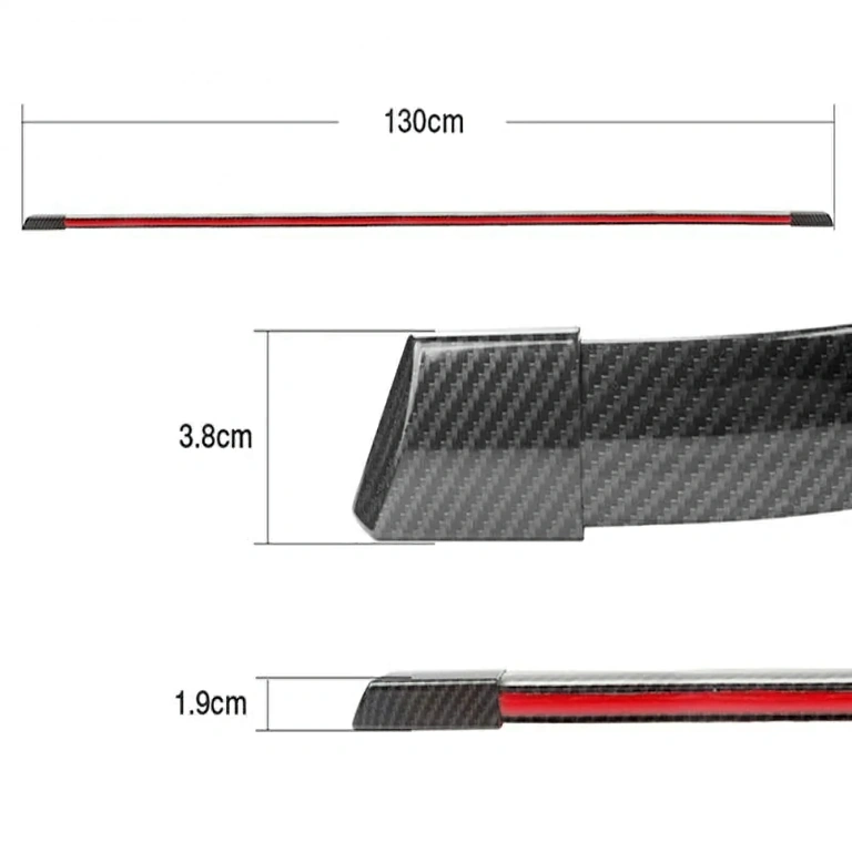 Universele carbon spoiler met LED-strip voor auto Universele carbon spoiler met LED-strip voor auto