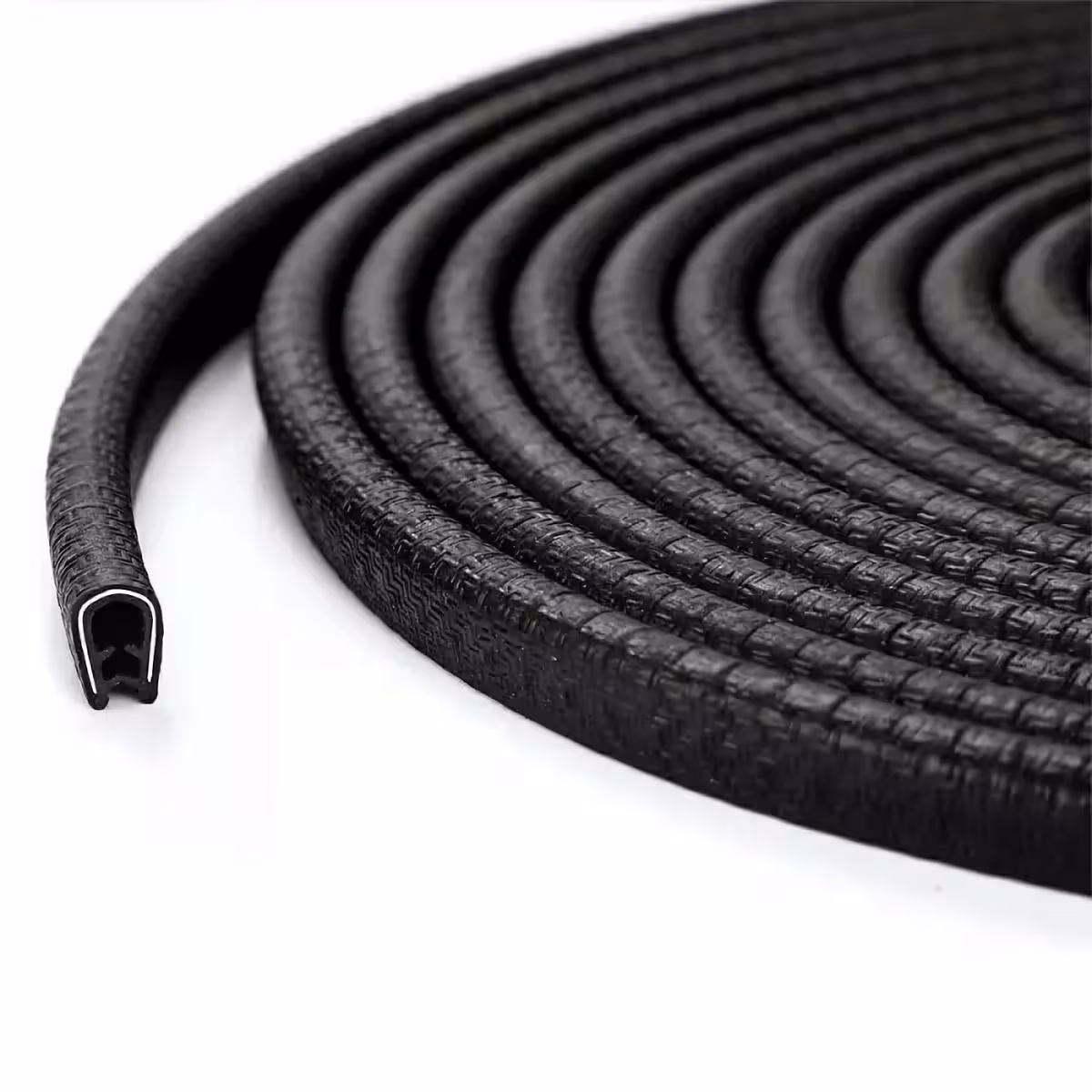 Zwarte rubber beschermstrip voor auto deuren