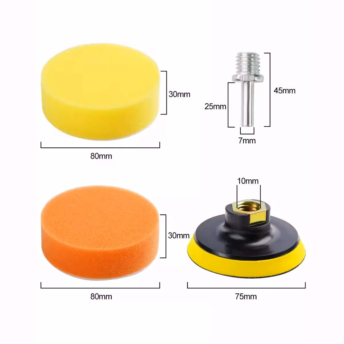 Oranje geribbelde spons met hoge schuurkracht voor harde oppervlakken