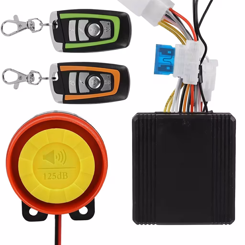 Motorfiets/scooter/ATV alarmsysteem – 125dB, 2 afstandsbedieningen, motorkontrole
