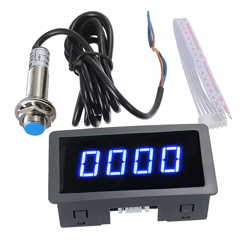 Digitale toerenteller met Hall sensor voor tractor, draaibank, combine – 12V/24V LED RPM