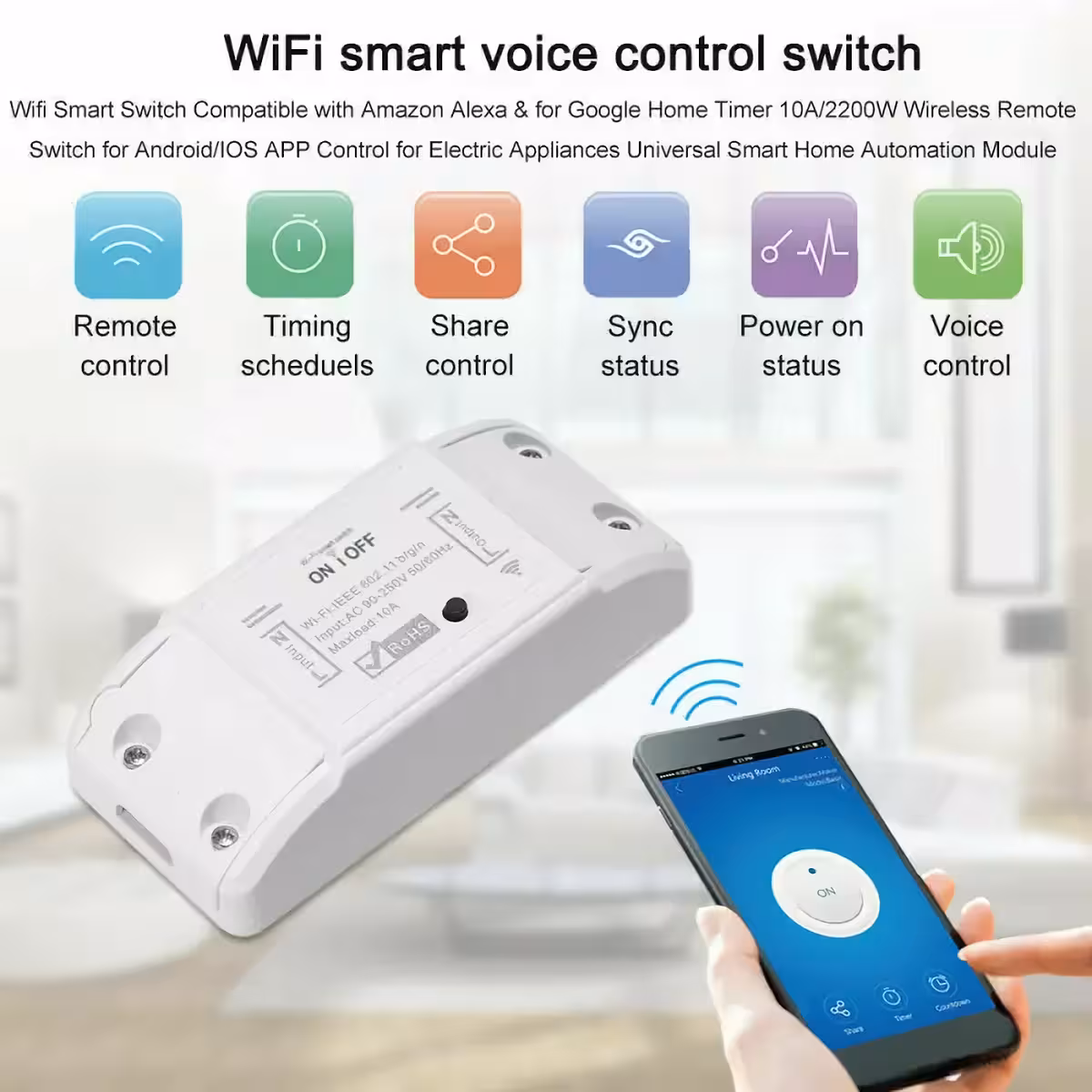 WiFi-relaismodule voor smart home, slimme bediening