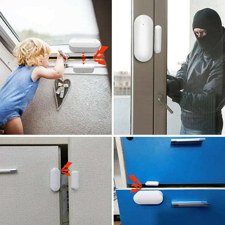 Beveiligingssensor voor deuren en ramen met alarm Magnetische veiligheidssensor voor monitoring van deuren en ramen