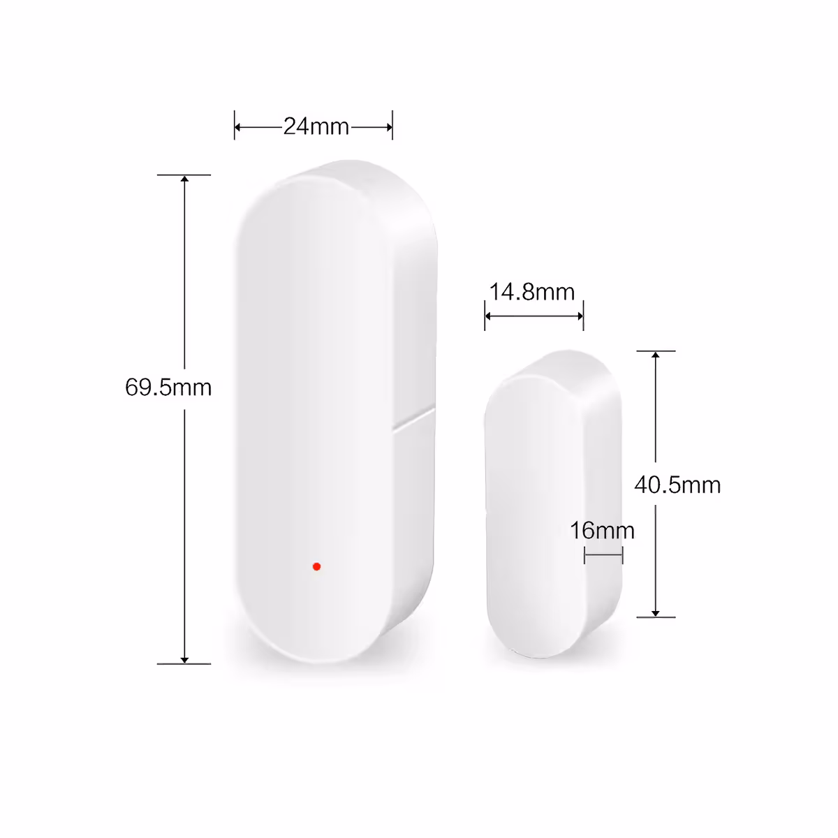 Afmetingen en technische specificaties van Tuya-sensor