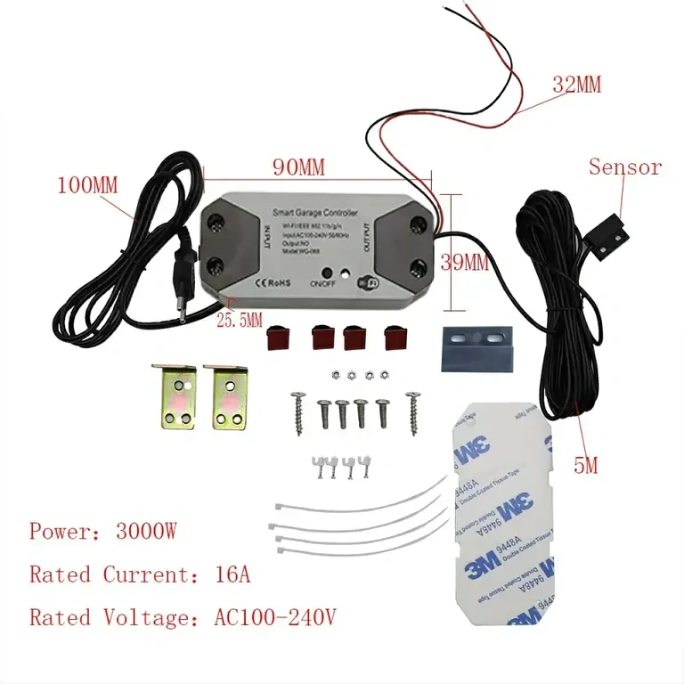 WiFi-controller voor schuifpoort Tuya-compatibele module voor schuifpoort, met programmering en slimme meldingen