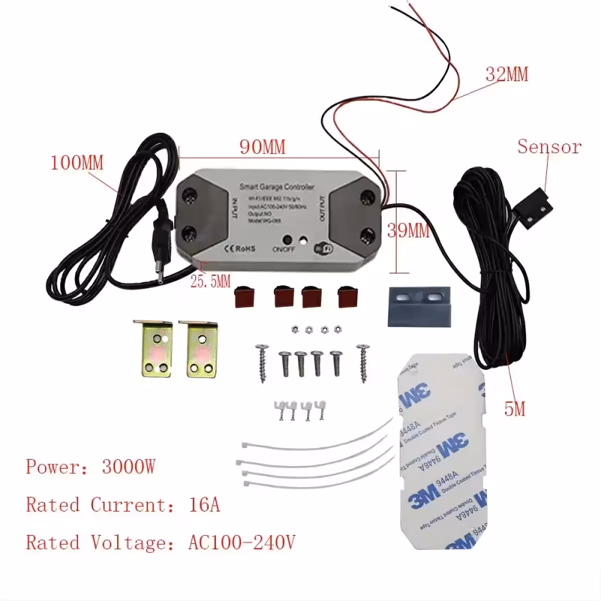 Tuya-compatibele module voor schuifpoort, met programmering en slimme meldingen
