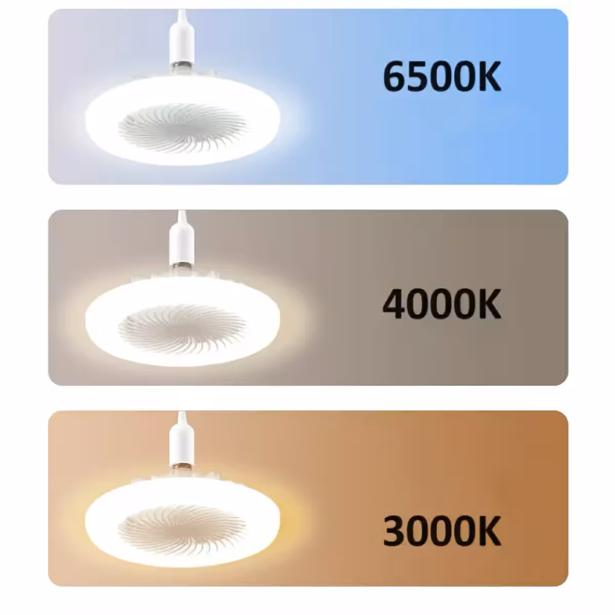 Plafondventilator met instelbare lichtintensiteit