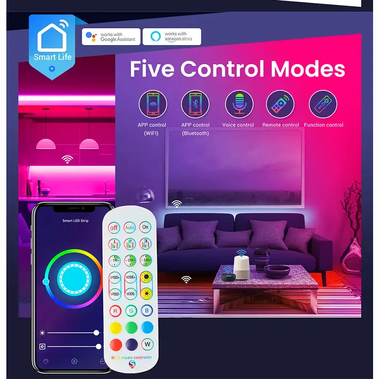 Draadloze controller voor RGB LED-strip Apparaat met 2,4GHz WiFi-verbinding voor eenvoudige bediening