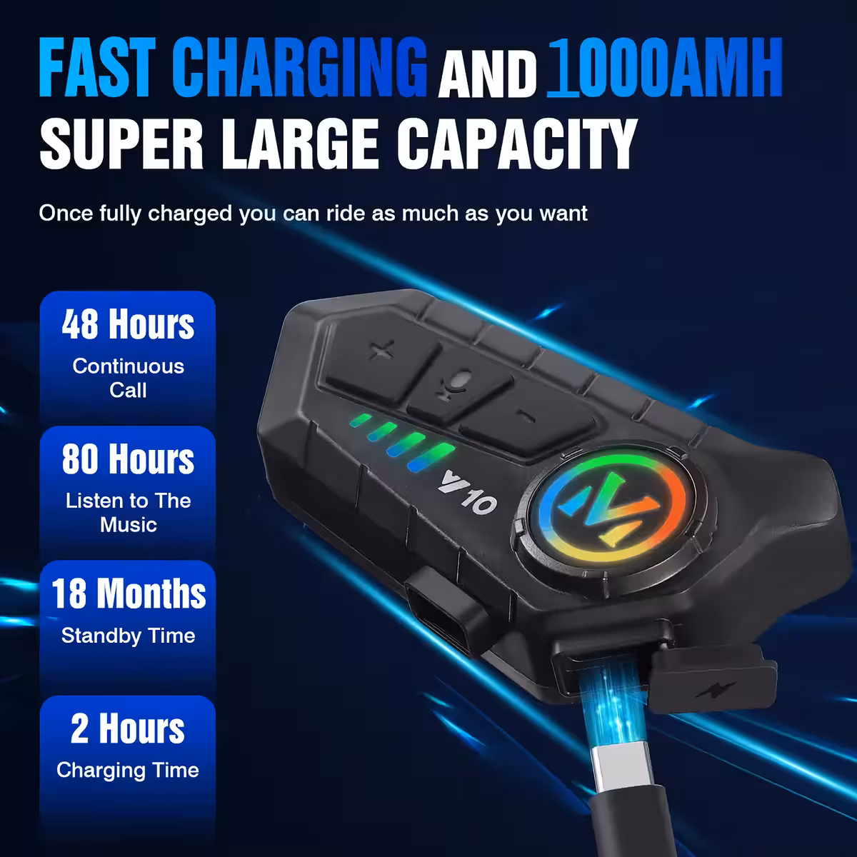 Motor-intercomsysteem met tot 32 uur autonomie