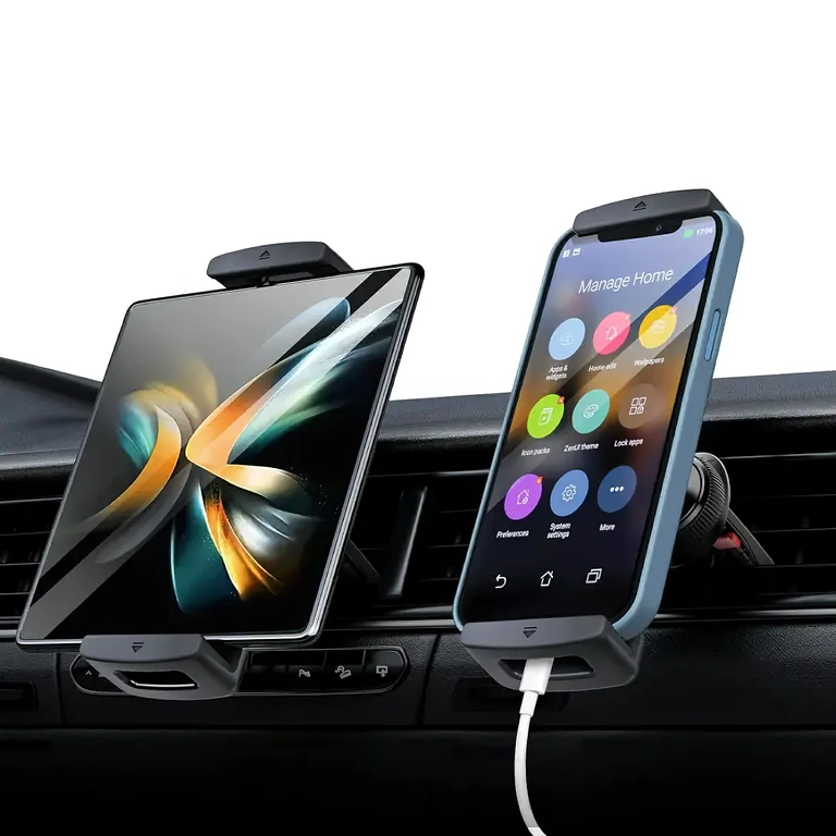 Auto-tablethouder voor ventilatierooster 7-12 inch Verstelbare autohouder voor tablets 7–12 inch, montage op ventilatierooster