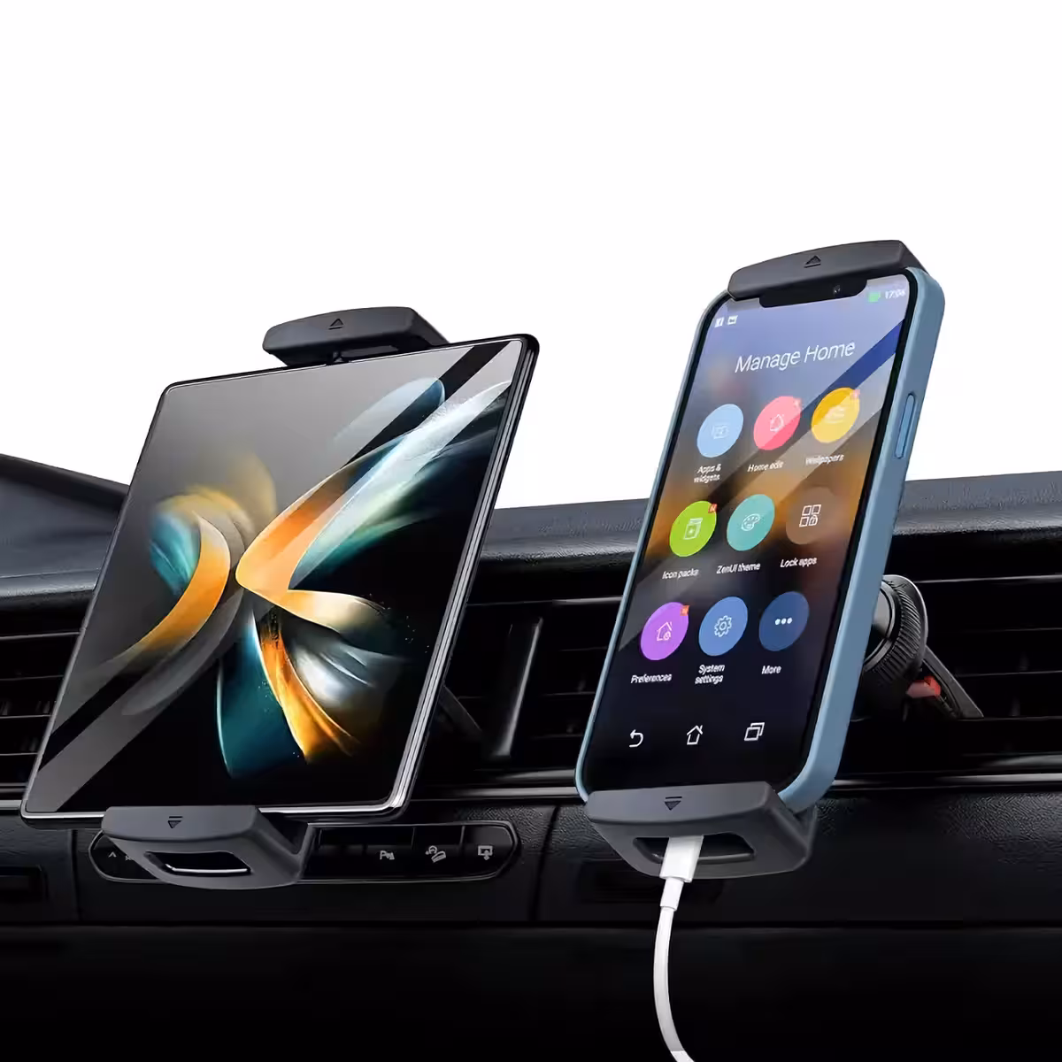 Verstelbare autohouder voor tablets 7–12 inch, montage op ventilatierooster