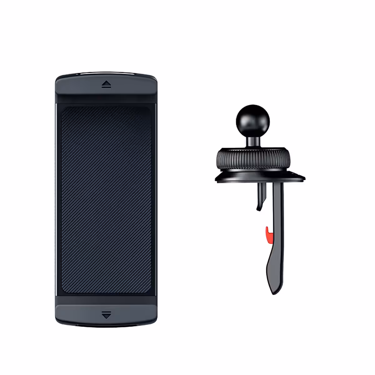 Universele houder voor montage op ventilatierooster van auto