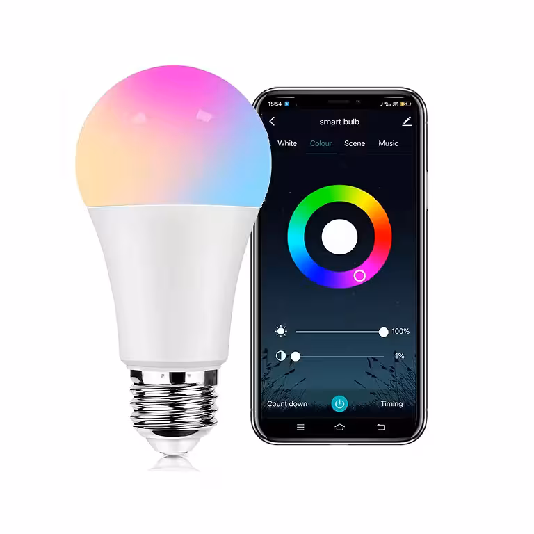 Slimme WiFi RGB LED lamp Tuya – multi-color, smartphone bedienbaar