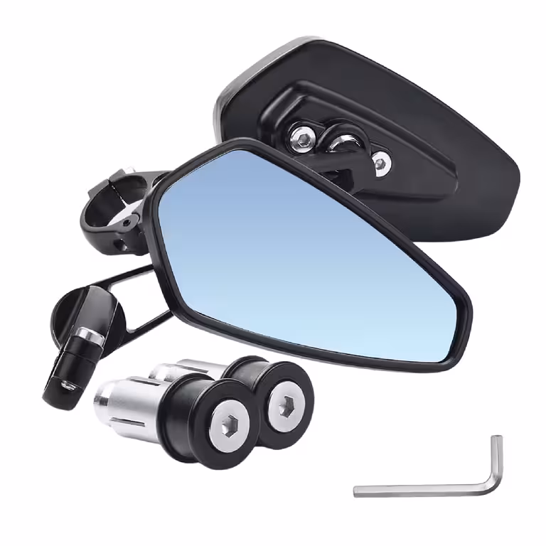 Universele achteruitkijkspiegels voor motorfiets, ATV, fiets en elektrische step – aluminium, 360° verstelbaar