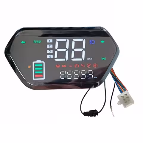 LCD digitaal display voor dashboard – elektrische step, fiets, scooter, Harley en CityCoco – compatibel met 48V, 60V, 72V