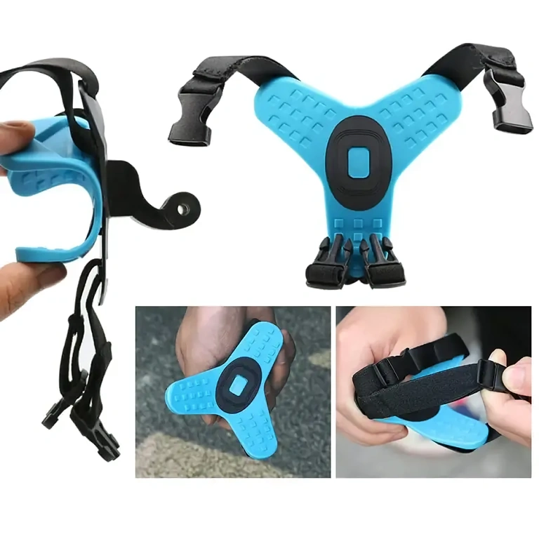 Veilig systeem voor bevestiging van actiecamera op motorhelm