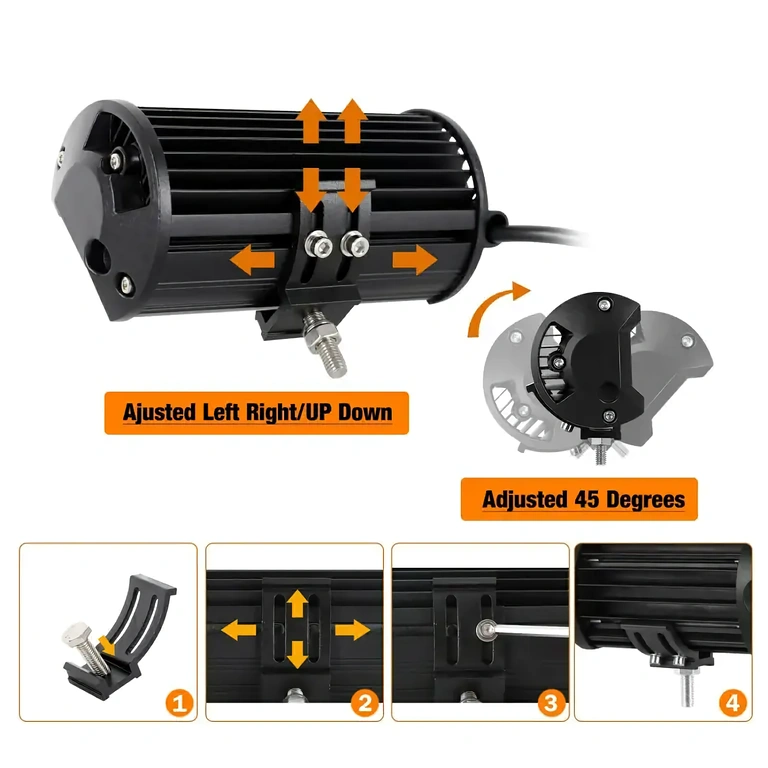 Set van twee LED BAR’s met stevige houder, bedoeld voor off-road voertuigen