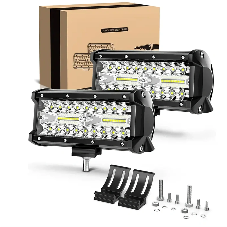 LED BAR-projectoren met 24000 lumen, 12–24 V, helder licht, zwarte behuizing