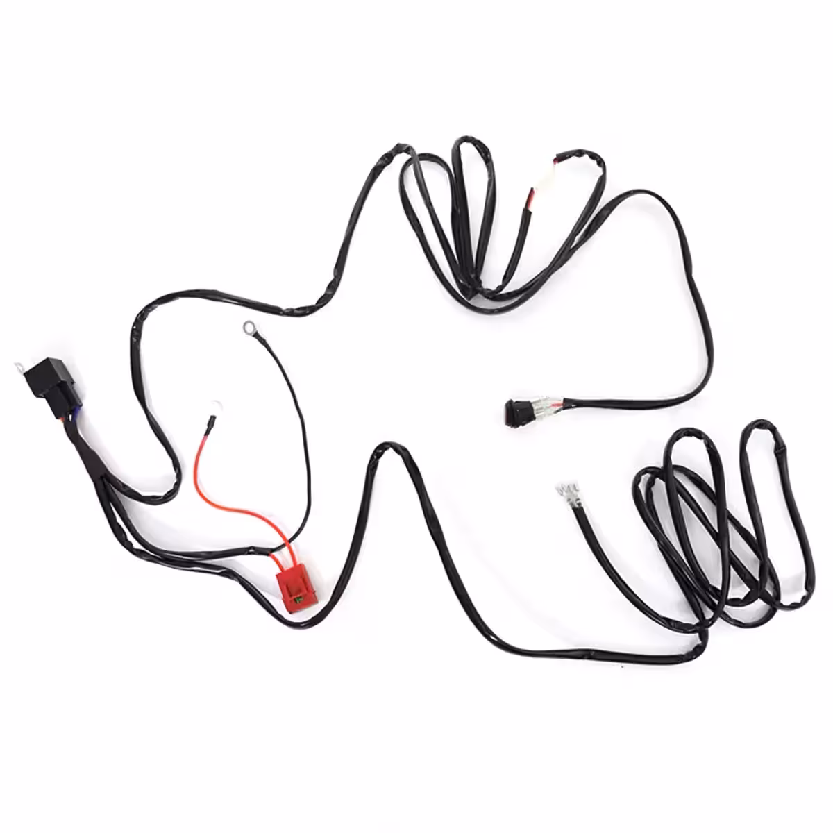 Bedradingssysteem voor LED-projectoren gemonteerd op tractor