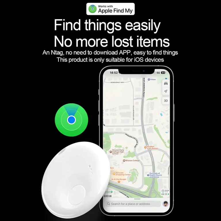 GPS-apparaat dat het Find My-netwerk gebruikt voor lokalisatie