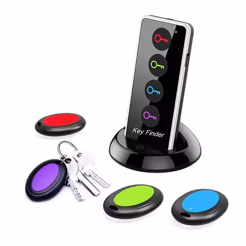 Sleutelzoeker met afstandsbediening – Key finder met geluidalarm, 4 sleutelhangers anti-verlies