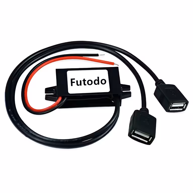 Step-down module 12V/24V/36V/48V naar 5V 3A – USB converter voor dashcam, telefoon, zonne-energiesysteem