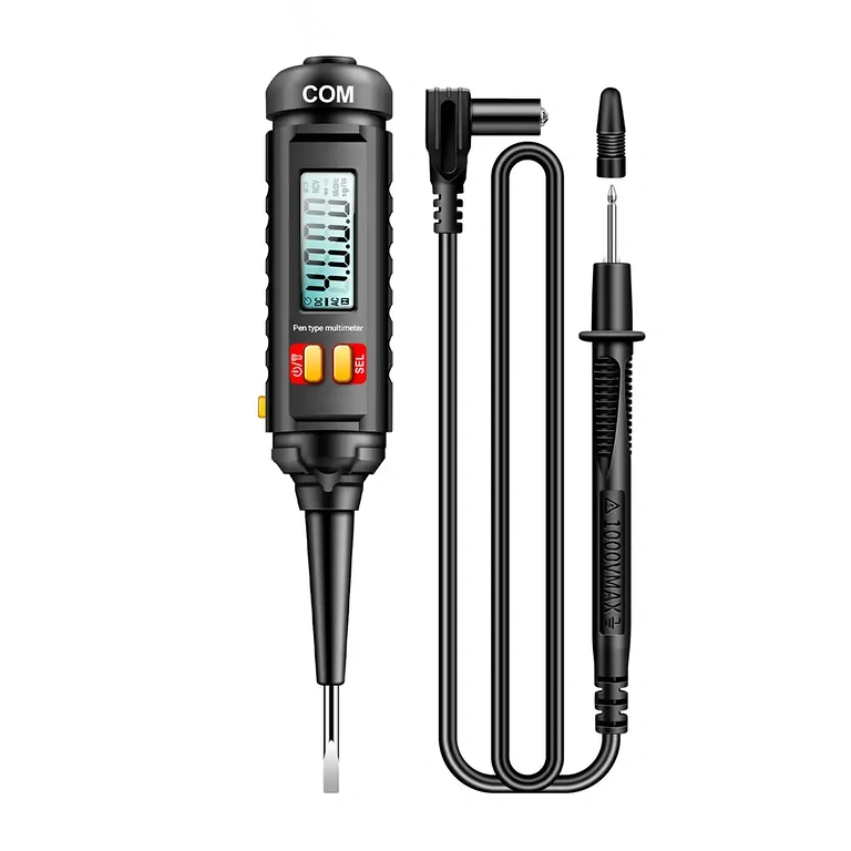 Spanning pen gebruikt voor testen van 12V autobatterij