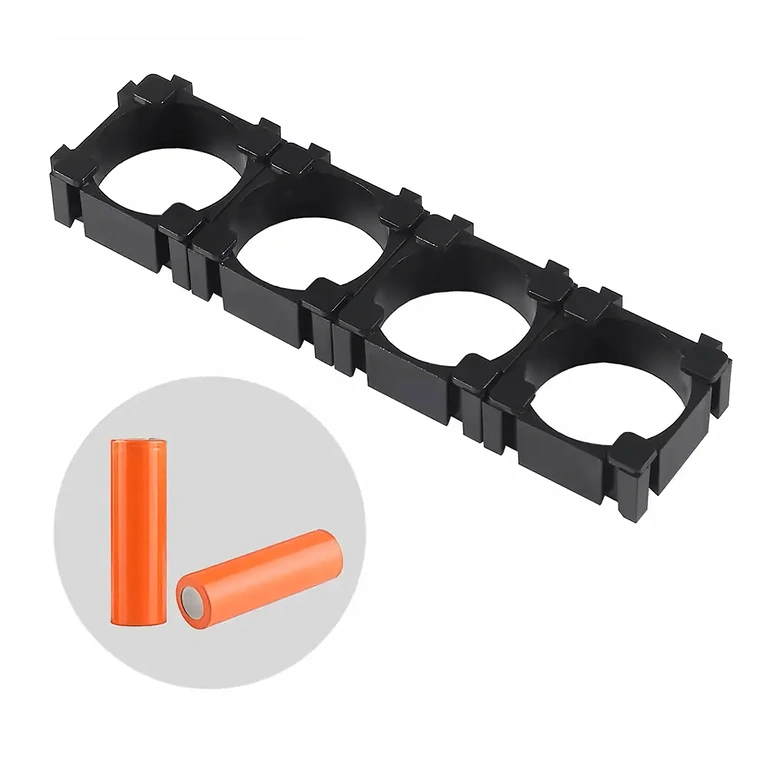 Vier modulaire houders 18650 Li-ion-cellen, klaar voor gebruik