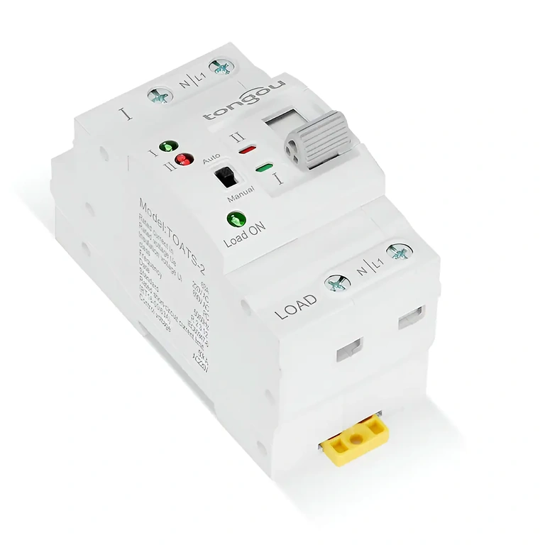 Detail van ATS-klemmen Close-up van aansluitklemmen ATS-apparaat