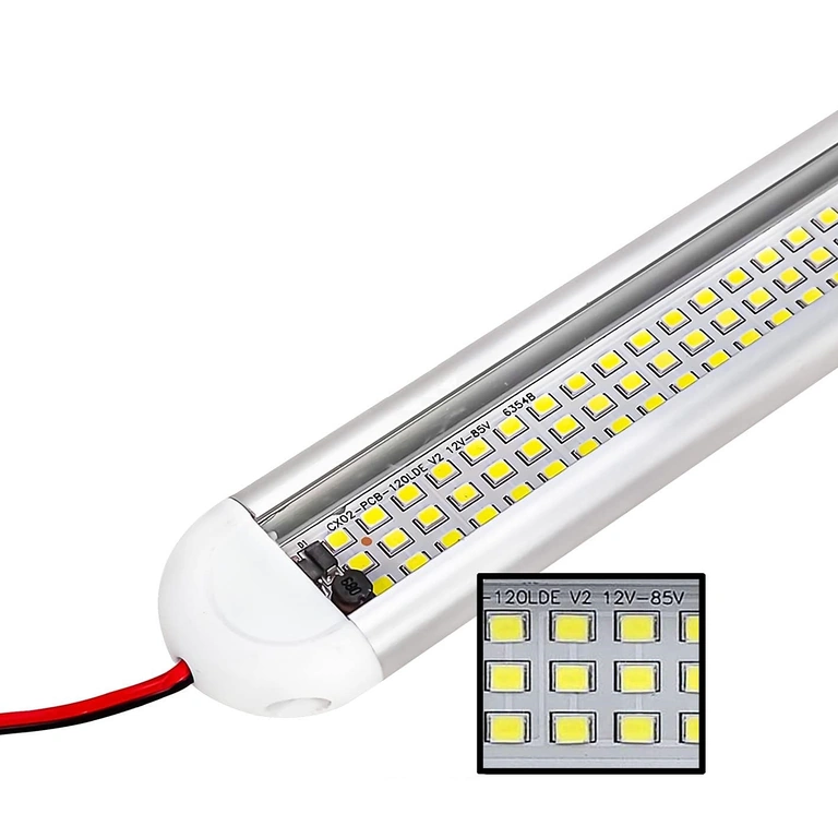 Universele auto LED-lamp – bovenaanzicht Bovenaanzicht van universele LED-lamp voor auto-interieur
