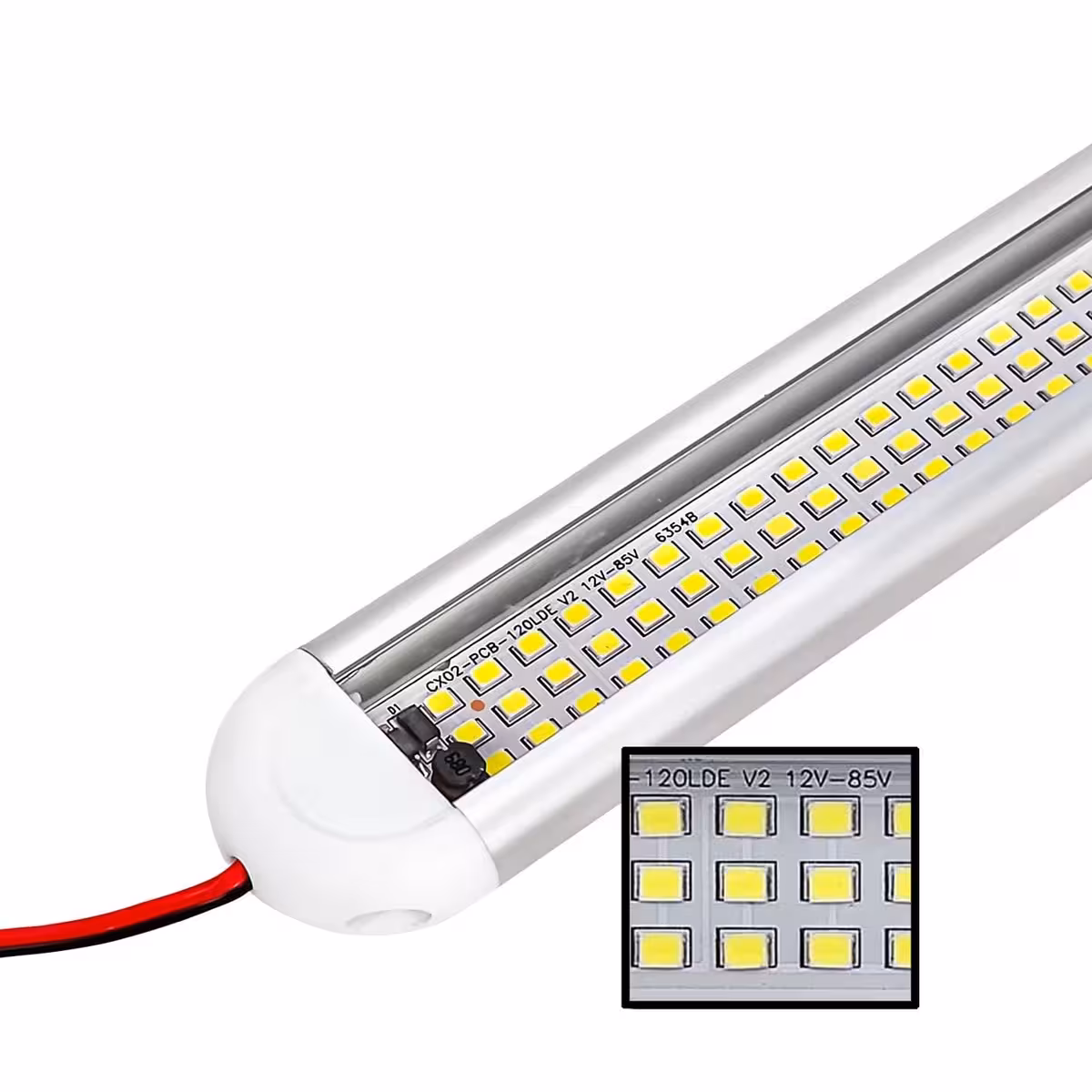 Bovenaanzicht van universele LED-lamp voor auto-interieur