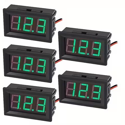 Set van 5 digitale paneelvoltmeters 5V–120V DC