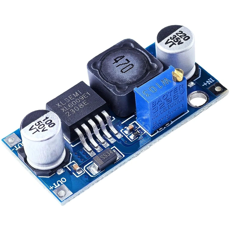 Componenten van de XL6009-module Afbeelding van hoofdcomponenten XL6009-module