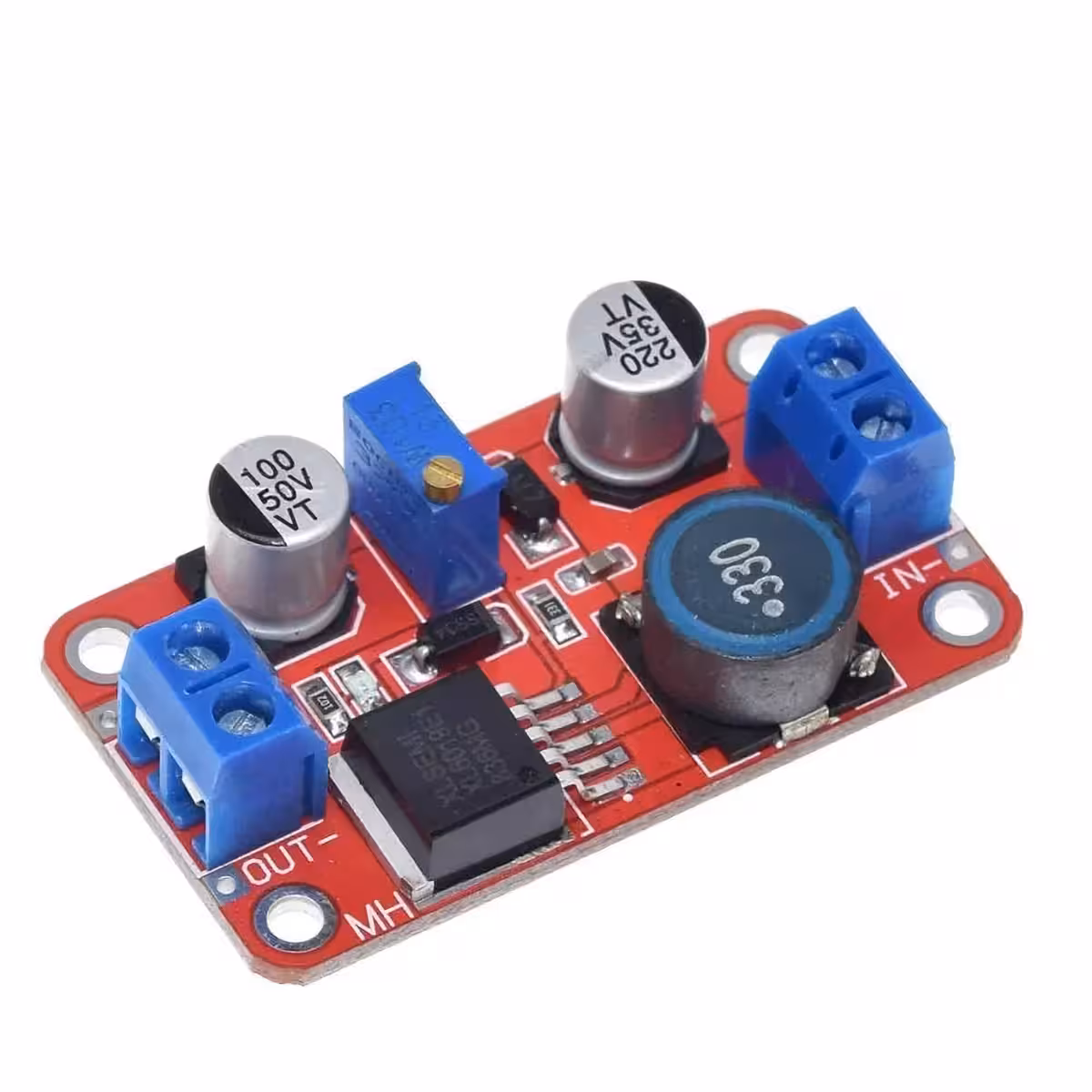 XL6019 DC-DC Boost Converter zijhoekweergave