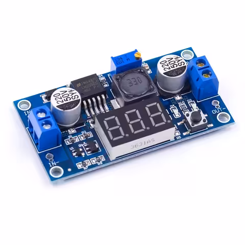 LM2596 step-down DC-DC buck converter met display – instelbare spanning 1.25V–37V 3A