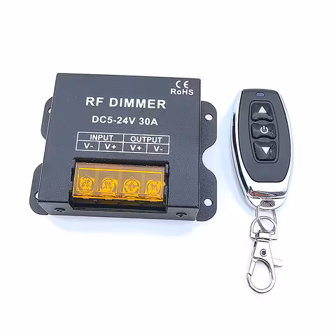LED strip dimmer 5V/12V/24V 30A met RF afstandsbediening – DC controller voor monochrome LED strips