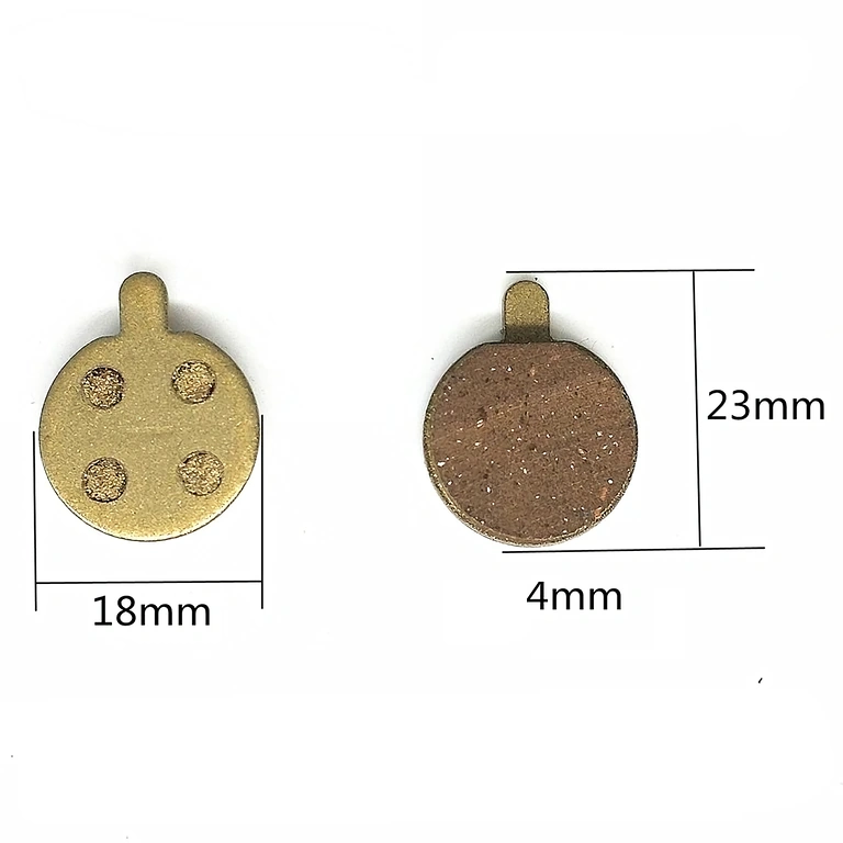 Exacte afmetingen van remblokken (18 x 23 x 4 mm)