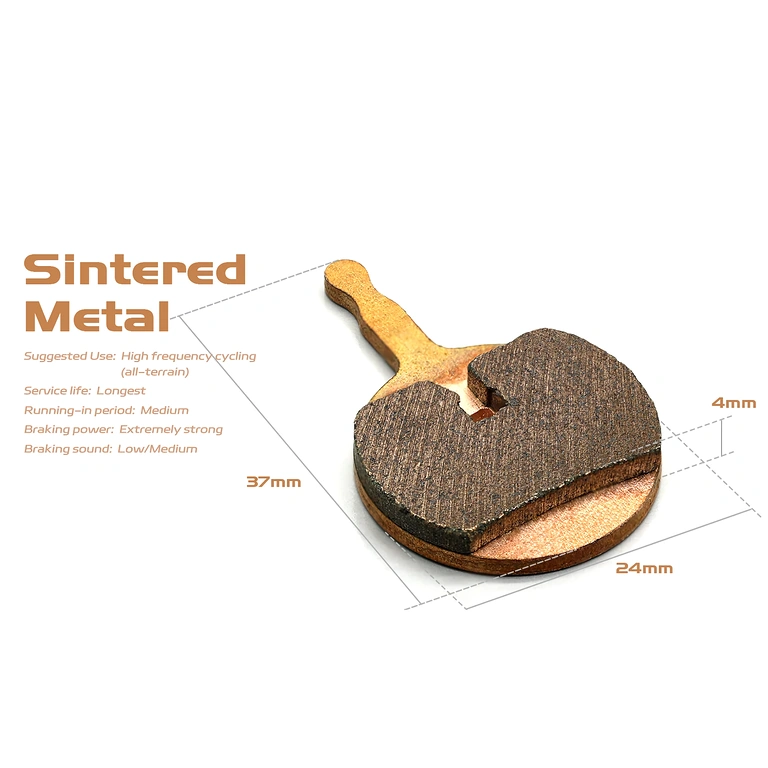 Gedetailleerde afbeelding van AVID BB5 metalen remblokken