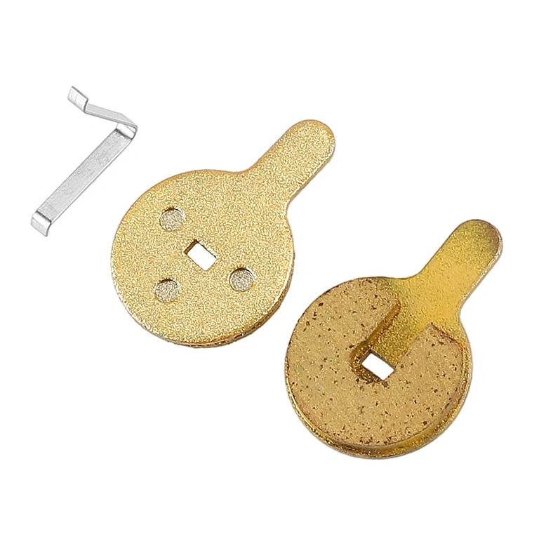 Detail van metalen remblokken, kopermateriaal