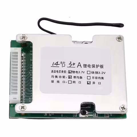BMS 14S 52V 30A voor Li-Ion batterijen – bescherming en balans van accu’s