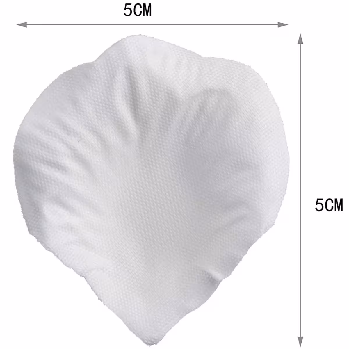 Close-up van witte textiele kunstbloemblaadjes