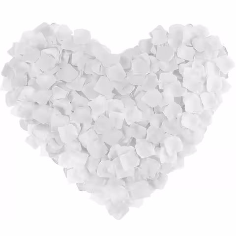 Witte kunstrozenblaadjes 500 stuks – romantische decoratie voor bruiloft en evenementen